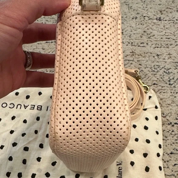 Clare V Blush Perforated Crossbody Bag - Picture 3 of 9